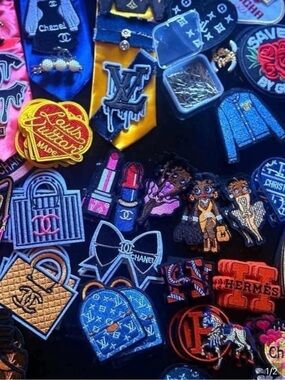 Designer  Embroidered Patch Set - Multicolor 10 patch bundle